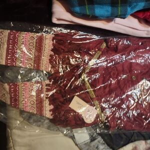 Little Lass Burgundy and Pink Kids Matching Set